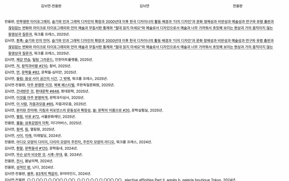 김뉘연, 전용완